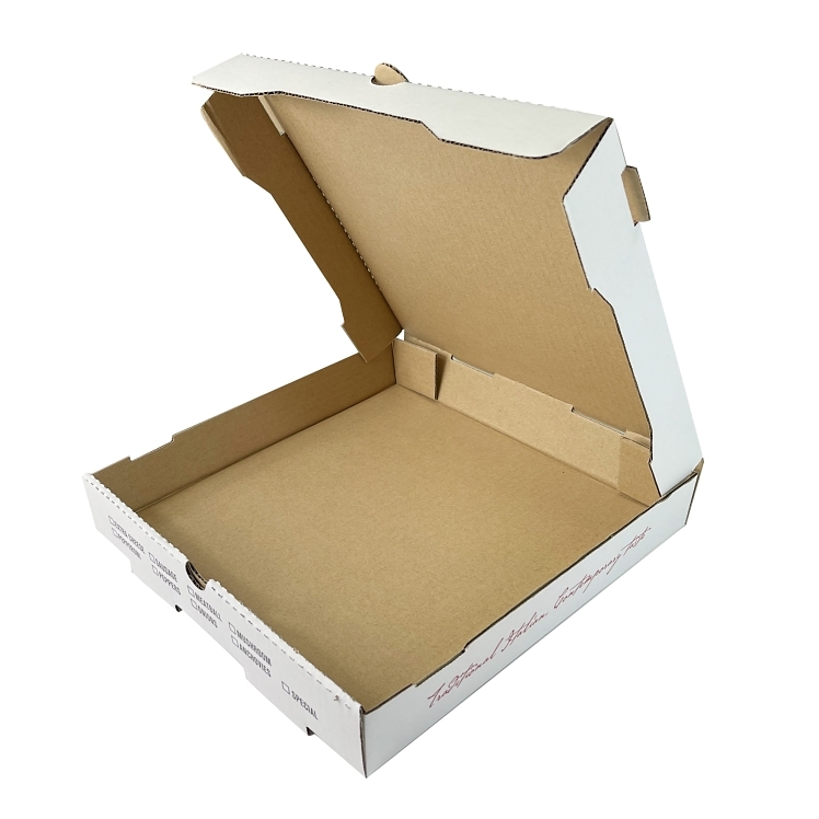 MONOGRAM BOX, PIZZA 12 B FLUTE WITH KRAFT CAFITLN