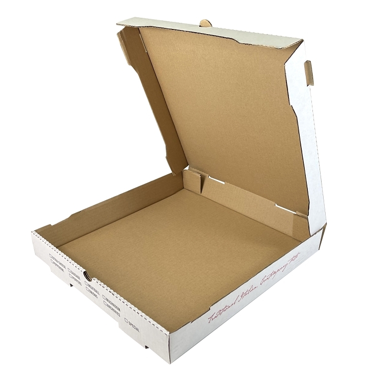MONOGRAM14 PIZZA BOX B FLUTE WHITE/KRAFT CAFE ITALIANO STOCK PRINT