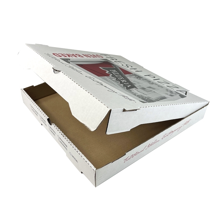MONOGRAM14 PIZZA BOX B FLUTE WHITE/KRAFT CAFE ITALIANO STOCK PRINT