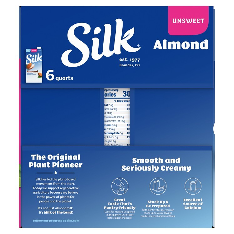 SILK ALMOND MILK UNSWEETENED