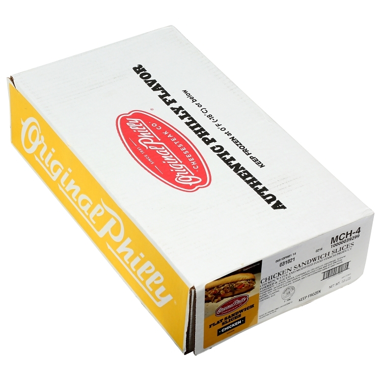 PHILADELPHIA CHEESESTEAK ORIGINAL PHILLY CHICKEN SANDWICH SLICES 4 OZ PORTIONS
