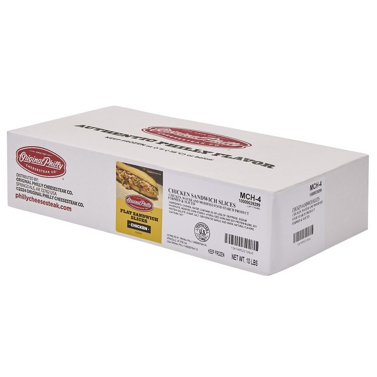 PHILADELPHIA CHEESESTEAK ORIGINAL PHILLY CHICKEN SANDWICH SLICES 4 OZ PORTIONS