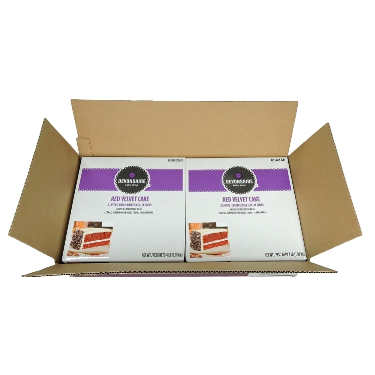 DEVONSHIRE RED VELVET CAKE  2 LAYER ICED 14 INCHES