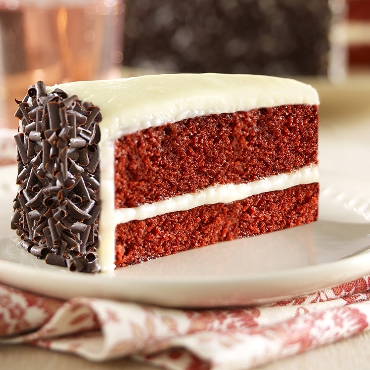 DEVONSHIRE RED VELVET CAKE  2 LAYER ICED 14 INCHES