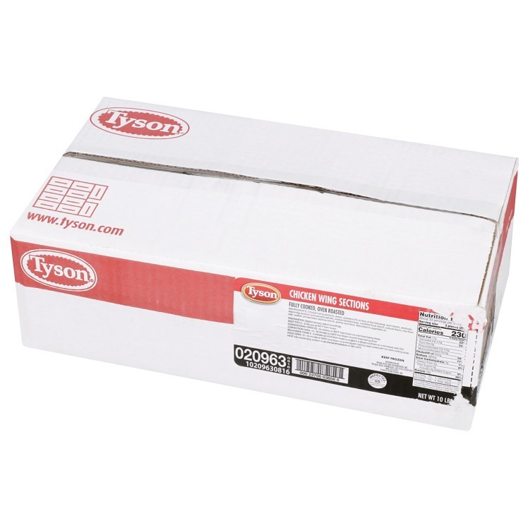 TYSON OVEN ROASTED DISJOINTED MEDIUM CHICKEN WINGS (8-12 PC/LB.)