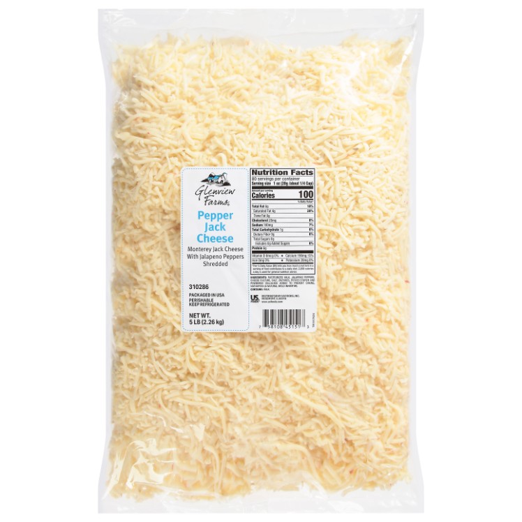 GLENVIEW FARMS CHEESE PEPPER JACK SHREDDED BAG