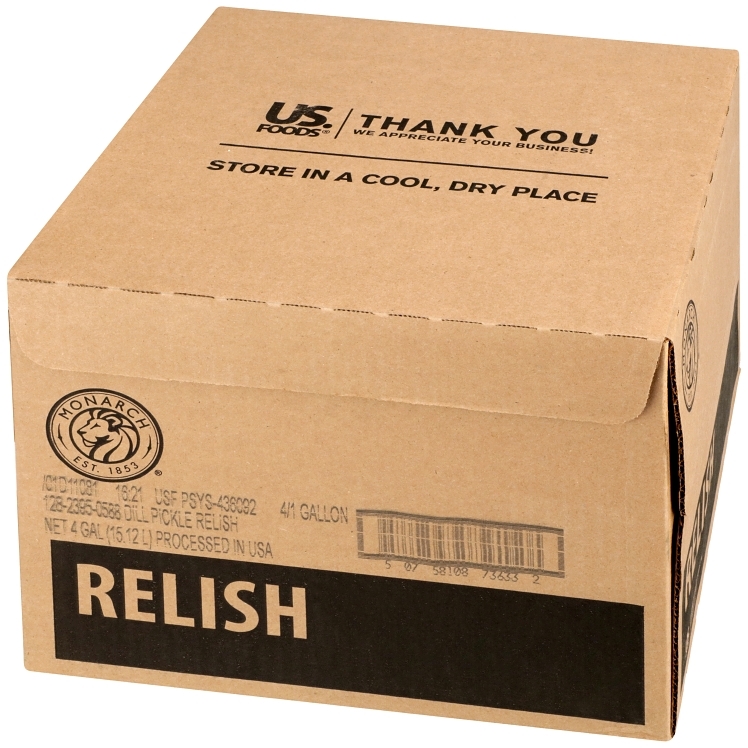 MONARCH DILL PICKLE RELISH PLASTIC JAR SHELF