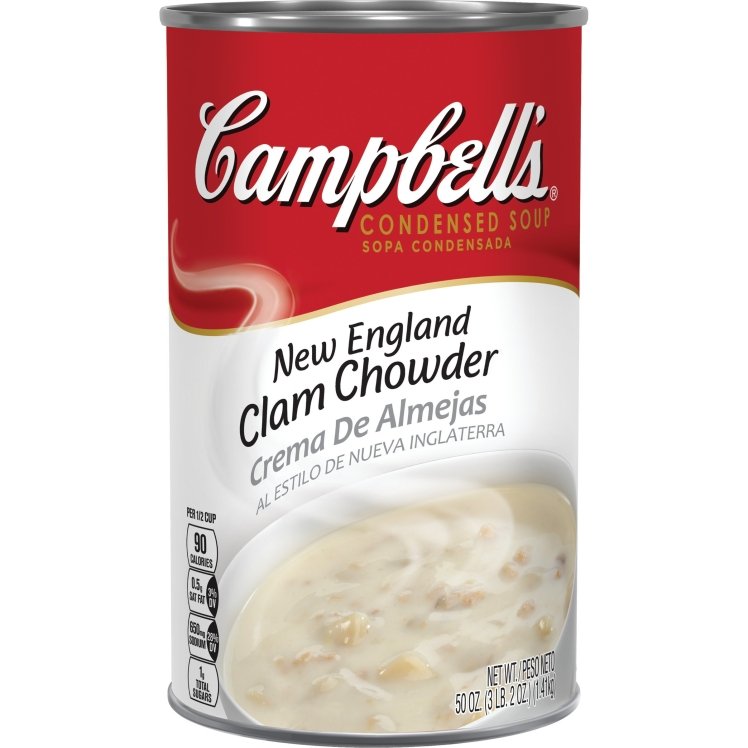 CAMPBELL'S SOUP NEW ENGLAND CLAM CHOWDER