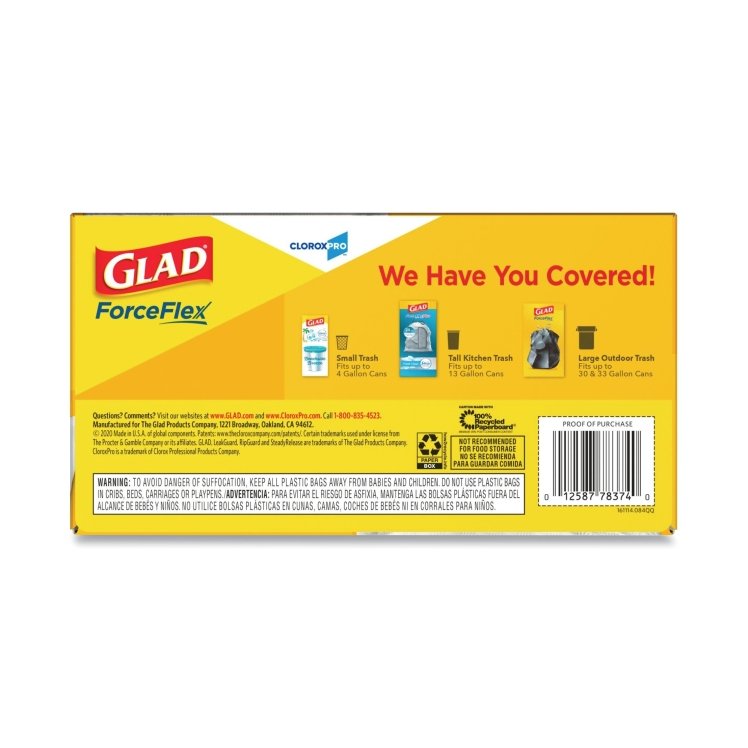 GLAD KITCHEN DRAWSTRING BAGS 13 GAL CAN LINER
