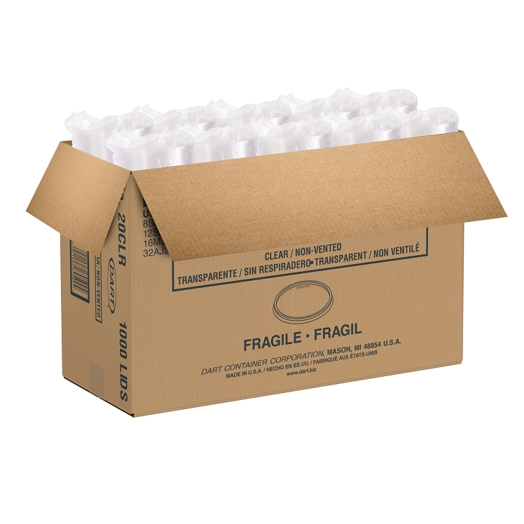 DART CLEAR PLASTIC NON VENTED COVER FOR 8-32 OZ CONTAINER