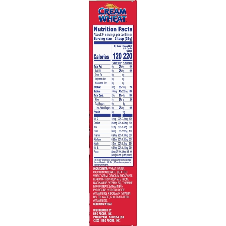 CREAM OF WHEAT QUICK BOX CEREAL