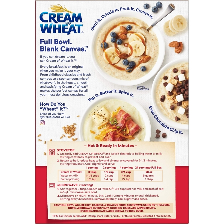 CREAM OF WHEAT QUICK BOX CEREAL