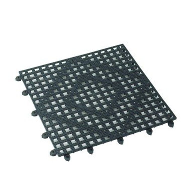 WINCO BAR MAT 12 INCH PLASTIC SQUARE INTERLOCK DARK SMOKE