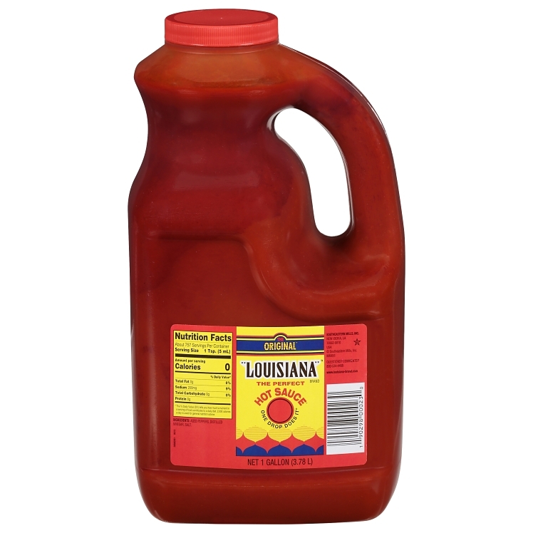 THE ORIGINAL LOUISIANA HOT SAUCE PLASTIC JUG SHELF SAUCE