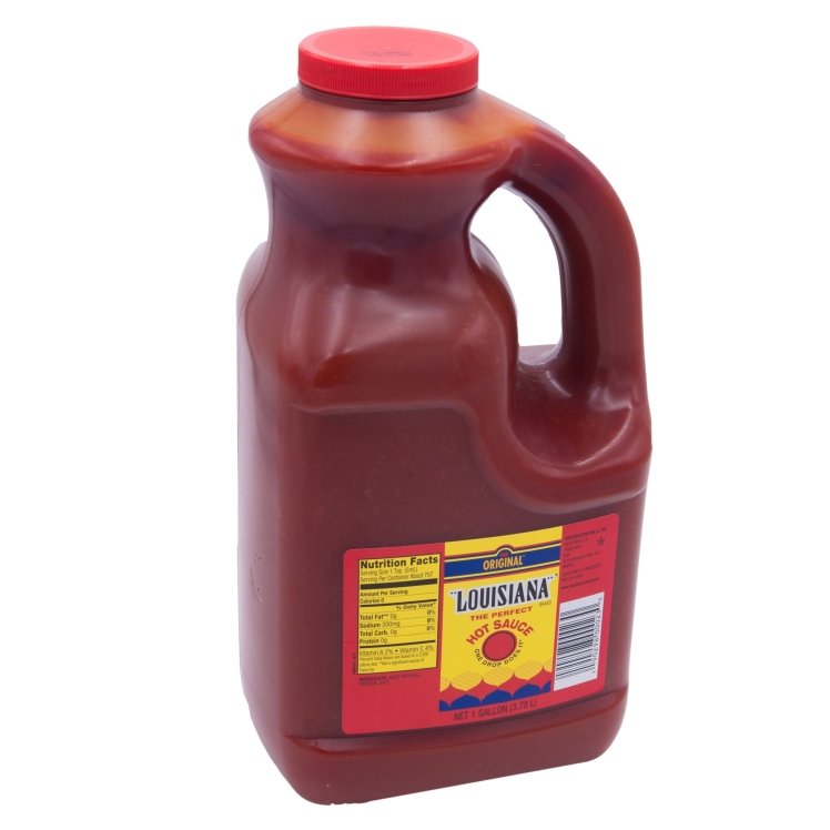 THE ORIGINAL LOUISIANA HOT SAUCE PLASTIC JUG SHELF SAUCE