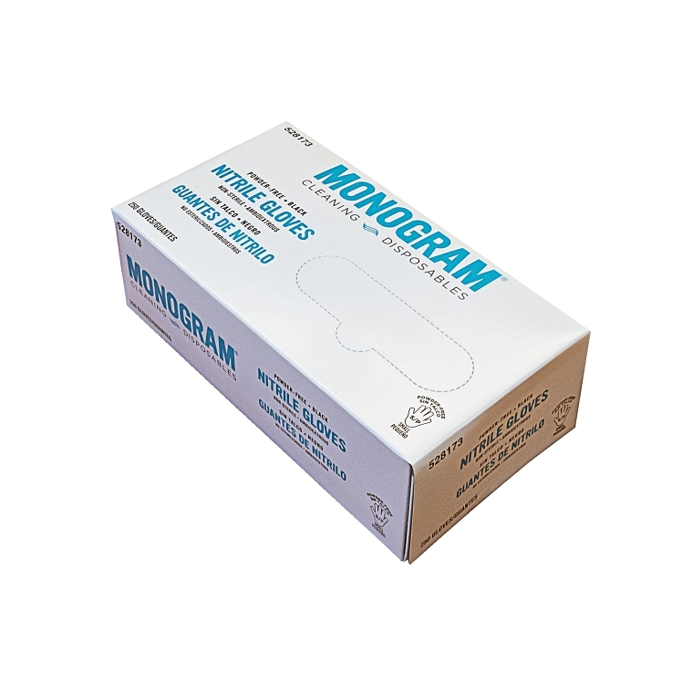 MONOGRAM BLACK AMBIDEXTROUS POWDER-FREE SMALL NITRILE GLOVE