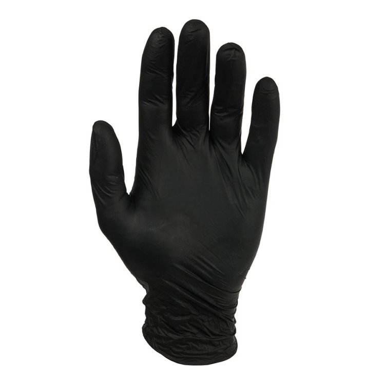 MONOGRAM LARGE POWDER FREE BLACK NITRILE GLOVES
