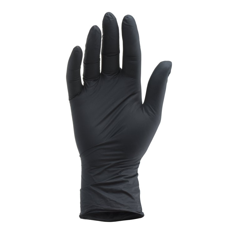 MONOGRAM LARGE POWDER FREE BLACK NITRILE GLOVES