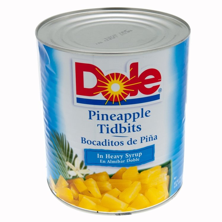 DOLE PINEAPPLE TIDBIT IN HEAVY SYRUP CANNED