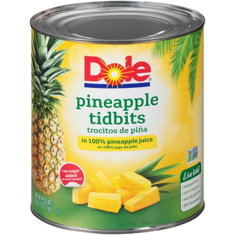 DOLE PINEAPPLE, TIDBIT IN JUICE NON