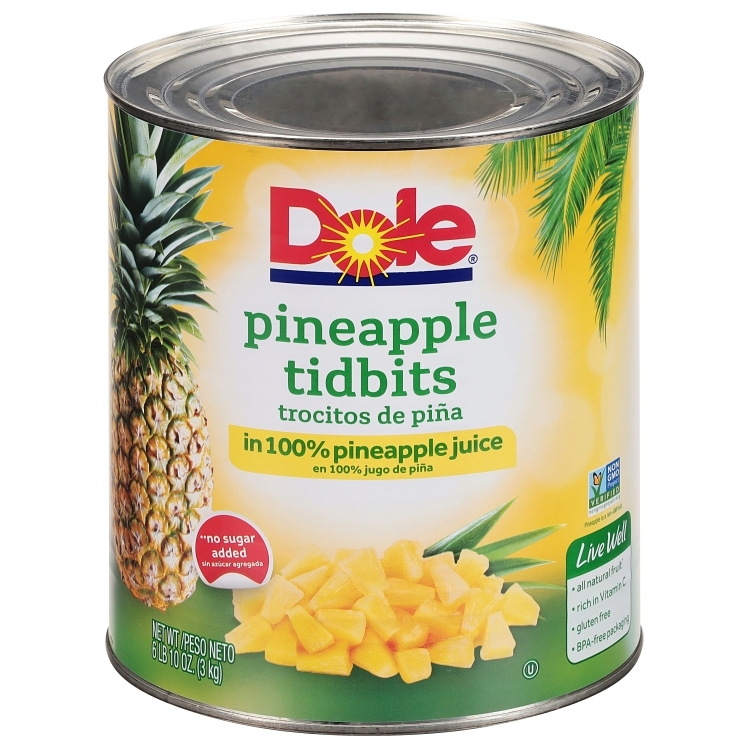 DOLE PINEAPPLE, TIDBIT IN JUICE NON