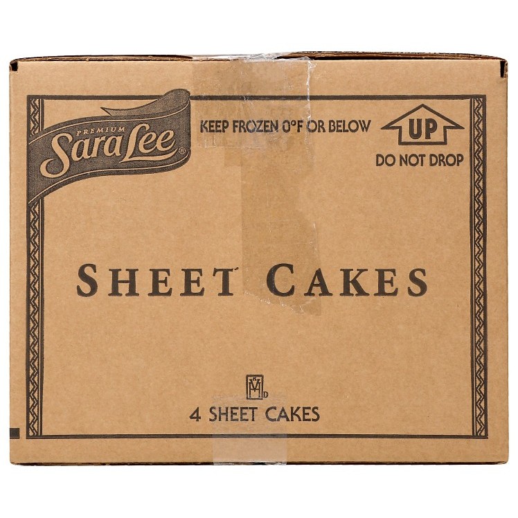 SARA LEE CHOCOLATE CAKE HALF SHEET ICED UNSLICED