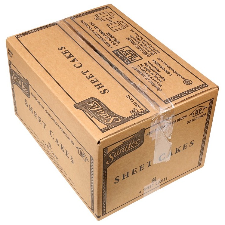 SARA LEE CHOCOLATE CAKE HALF SHEET ICED UNSLICED