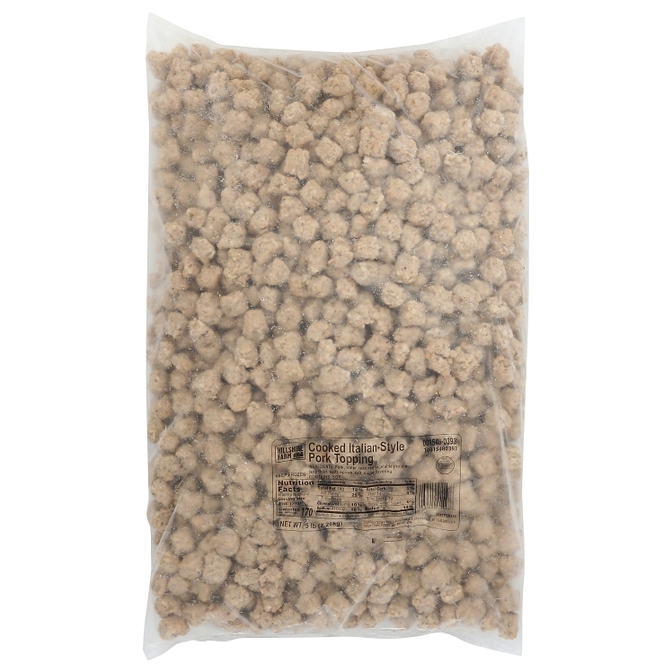HILLSHIRE SAUSAGE ITALIAN CRUMBLED PORK COOKED
