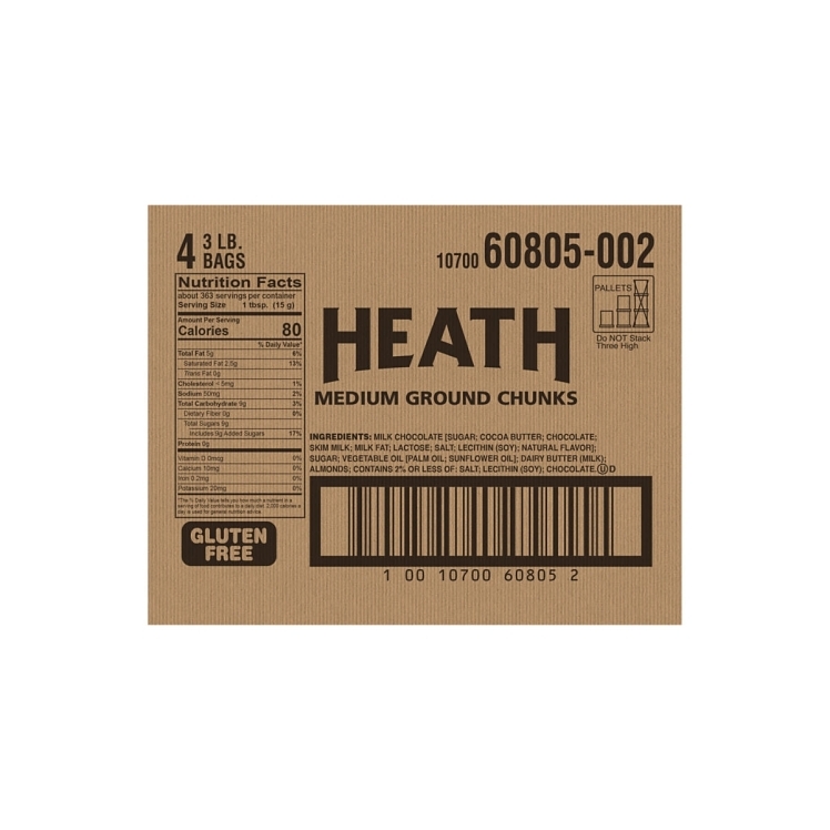 HEATH TOPPING ENGLISH TOFFEE HEATH CHUNK