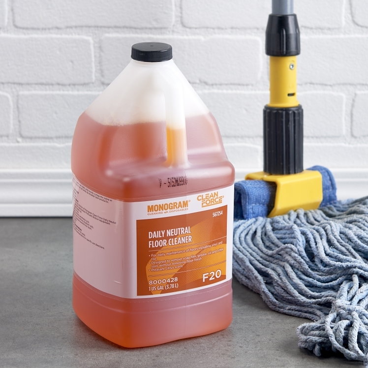 MONOGRAM / CLEAN FORCE CLEANER, FLOOR F20 LIQUID JUG RED