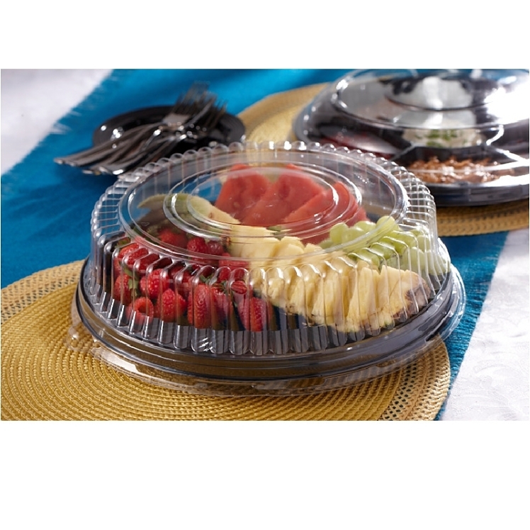 SABERT CLEAR HIGH DOME LID FOR 16 ROUND PLATTER