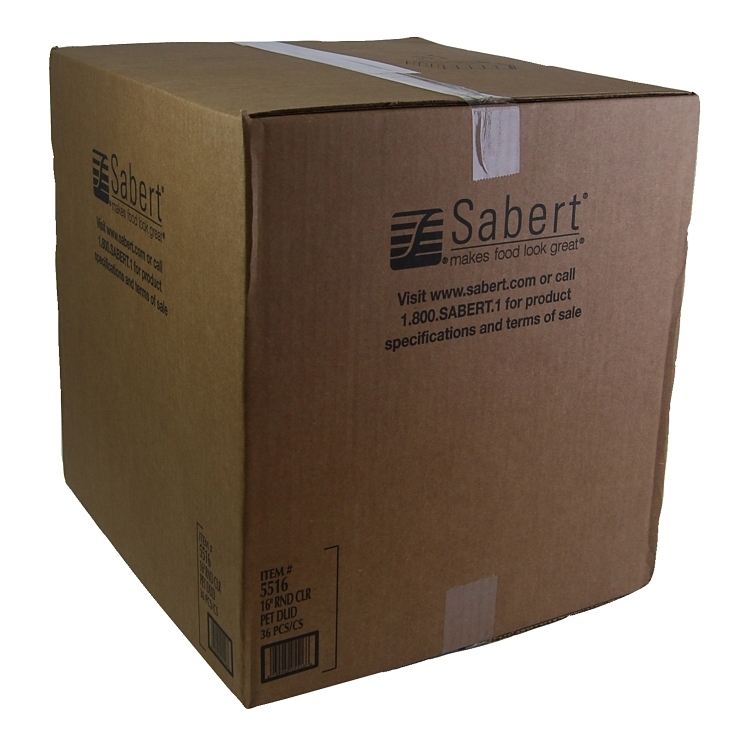 SABERT CLEAR HIGH DOME LID FOR 16 ROUND PLATTER