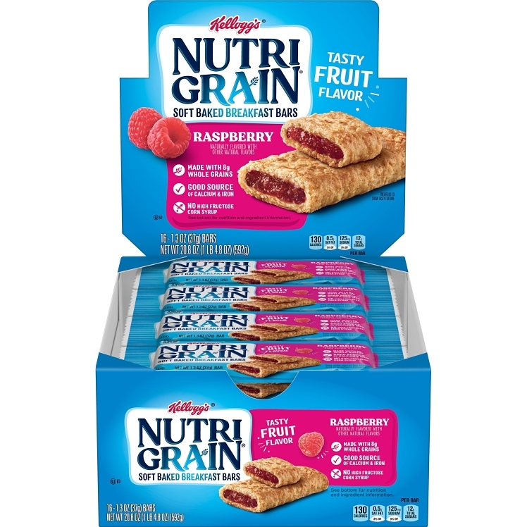 KELLOGG'S RASPBERRY NUTRI GRAIN CEREAL BAR