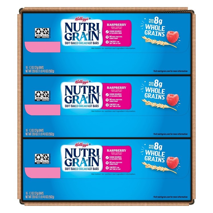 KELLOGG'S RASPBERRY NUTRI GRAIN CEREAL BAR
