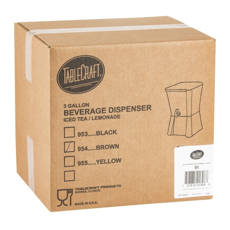 DISPENSER, BEV 3 GAL PLST BRN