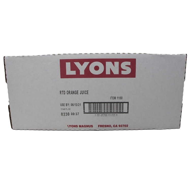 LYONS MAGNUS READY TO SERVE 100% ORANGE JUICE