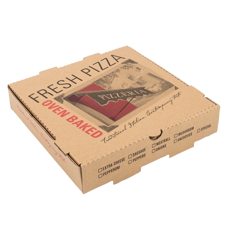 MONOGRAM BOX, PIZZA 10 BOLTED KRAFT/KRAFT CAFITLAN
