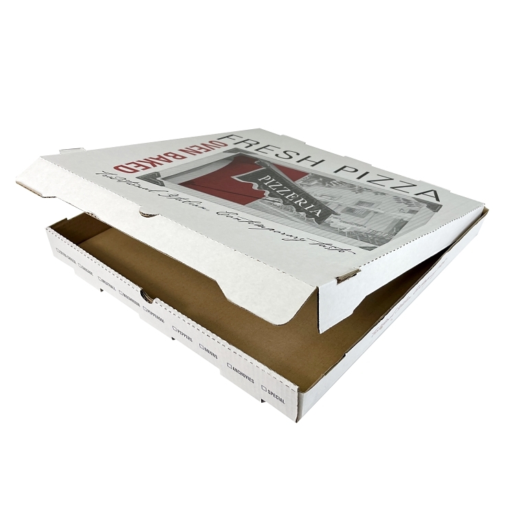 MONOGRAM BOX, PIZZA 18 B FLUTE WITH KRAFT CAFITLN