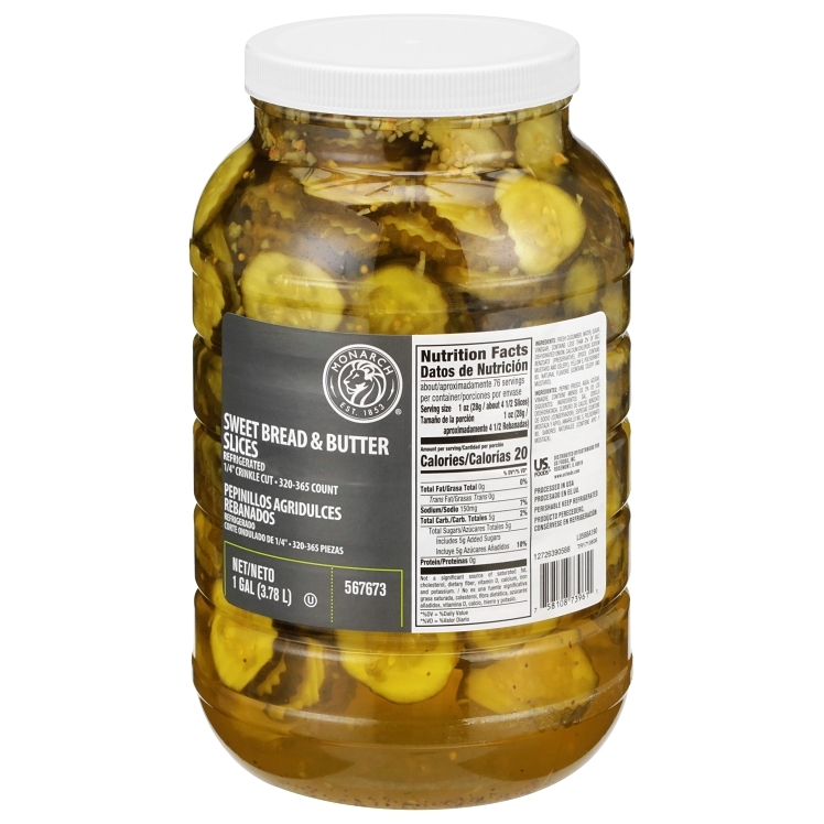 MONARCH PICKLES CHIPS BREAD AND BUTTER
