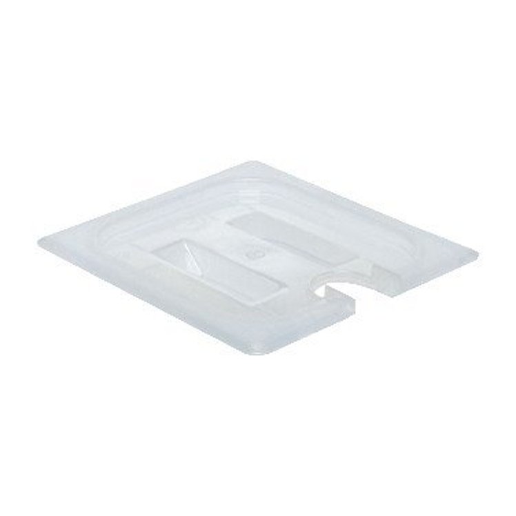 CAMBRO FOOD PAN COVER SIXTH SIZE NOTCHED W/ HANDLE