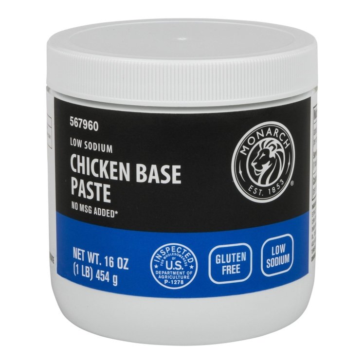 MONARCH CHICKEN PASTE NO MSG SHELF STABLE LOW SODIUM SOUP BASE JAR