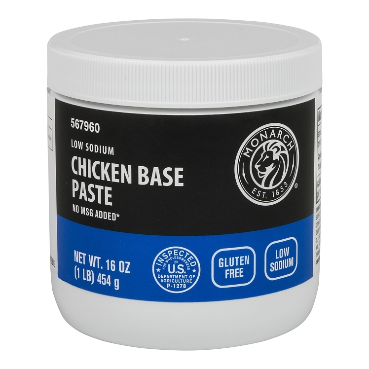 MONARCH CHICKEN PASTE NO MSG SHELF STABLE LOW SODIUM SOUP BASE JAR