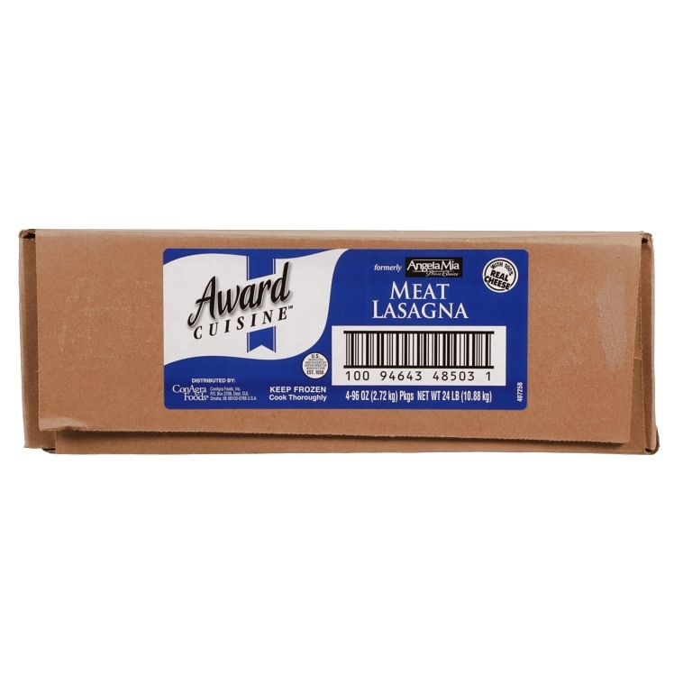 AWARD CUISINE MEAT LASAGNA TRAY FROZEN 4/96OZ