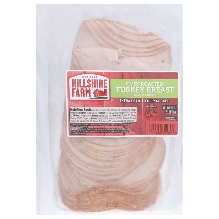 HILLSHIRE TURKEY BREAST SLICED SKINLESS 0.67 OZ
