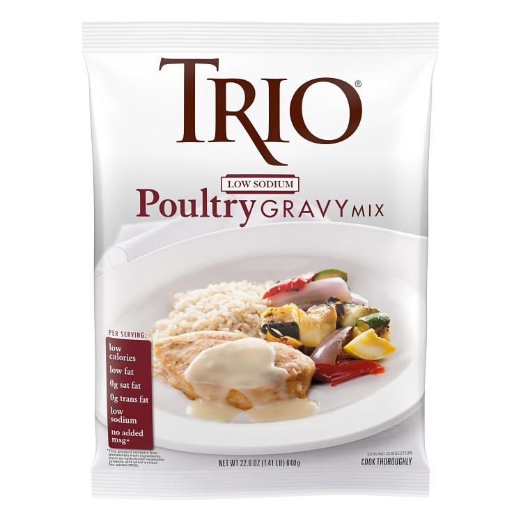 TRIO GRAVY MIX POULTRY LOW SODIUM INSTANT