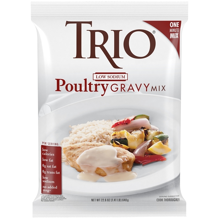 TRIO GRAVY MIX POULTRY LOW SODIUM INSTANT