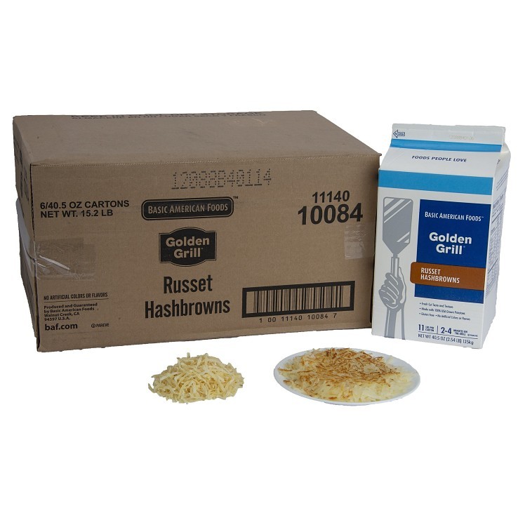 GOLDEN GRILL BASIC AMERICAN FOODS INSTANT SHREDDED POTATO HASH BROWN