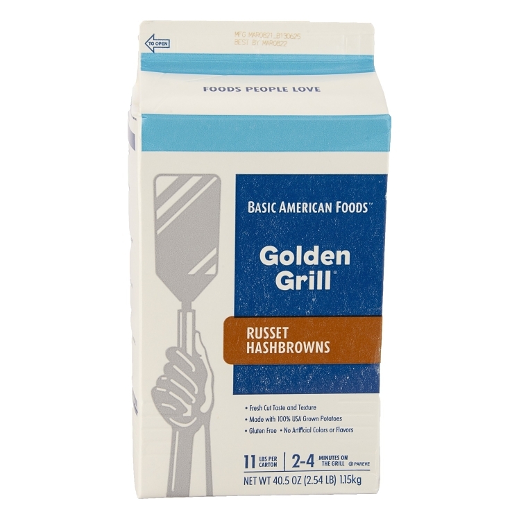 GOLDEN GRILL BASIC AMERICAN FOODS INSTANT SHREDDED POTATO HASH BROWN