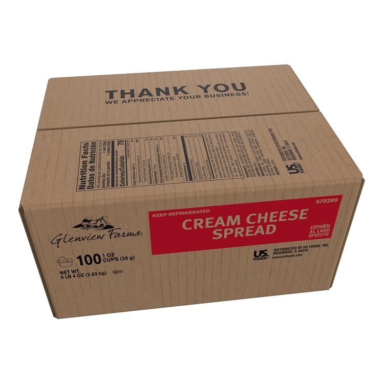 GLENVIEW FARMS CREAM CHEESE SPREAD SINGLE SERVING CUPS