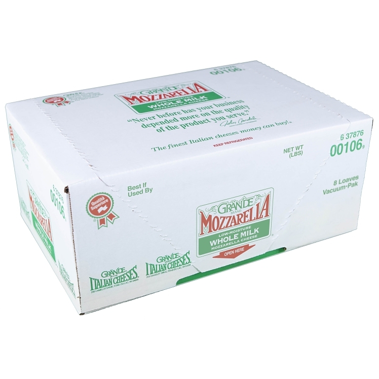 GRANDE CHEESE COMPANY LOW MOISTURE WHOLE MILK MOZZARELLA CHEESE LOAF